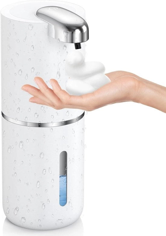 Dispensatore di sapone per pareti automatico - Ricaricabile USB - Senza contatto - 380 ml - Per uso domestico ufficio ospedale hotel