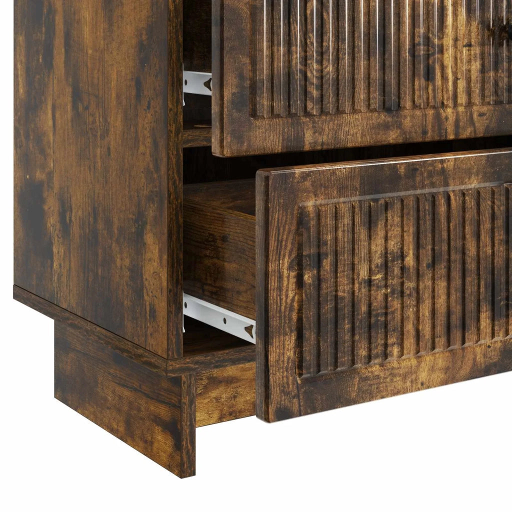 Armadio da Notte Rovere Fumo 62 x 34,5 x 47,5 cm 893860