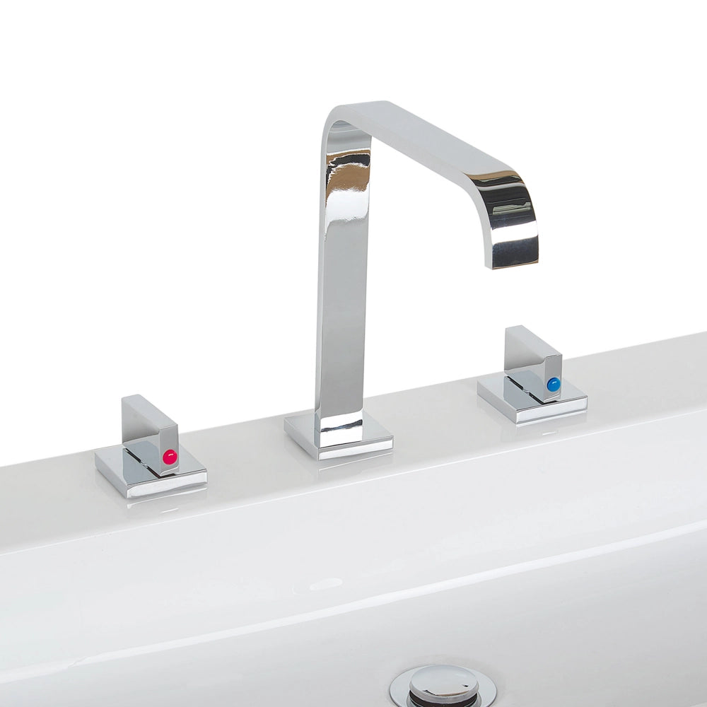 Mobiletto Lavabo colore Beige e Argento a 2 Cassetti con Specchio in stile Moderno contemporaneo