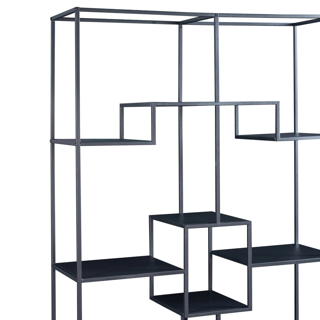 Scaffale dal design senza tempo per soggiorno/camera da letto mobile contenitore indipendente 180 x 100 x 35 cm nero 03_0011150
