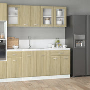Set di Mobili Porta TV 4 pz-Credenza per TV Lyon Rovere Sonoma in Truciolato