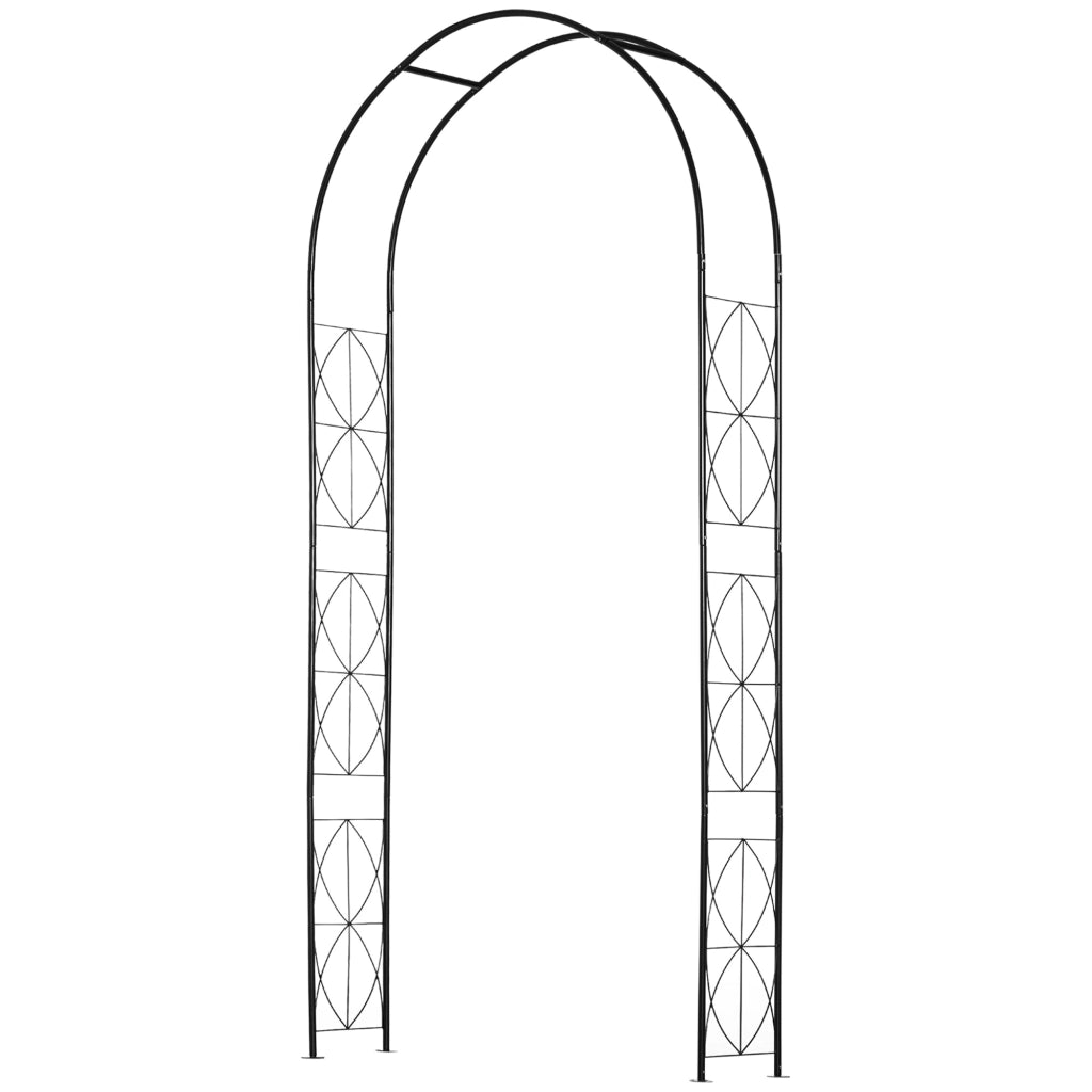 Arco per Rose ¨C zephmum ¨C Nero Metallo 114x30x230cm