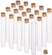 Bottiglie di vetro mini 40 ml con tappo di stoppa - 15 pezzi - per laboratorio/oggetti di festa/decorazioni creative
