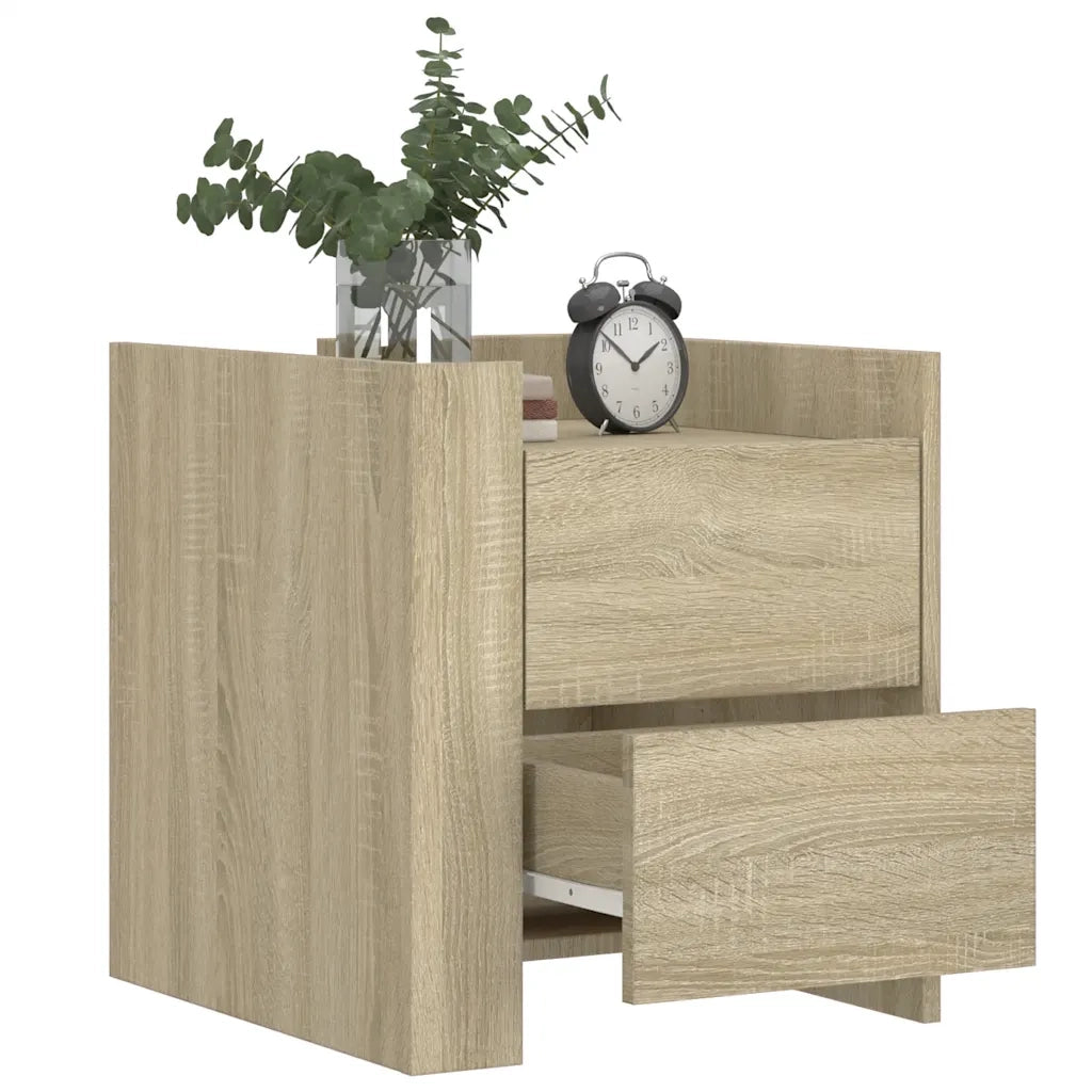 Comodino | Armadio da Notte | Mobiletto da notte Rovere Sonoma 45x50x50 cm in Legno Multistrato