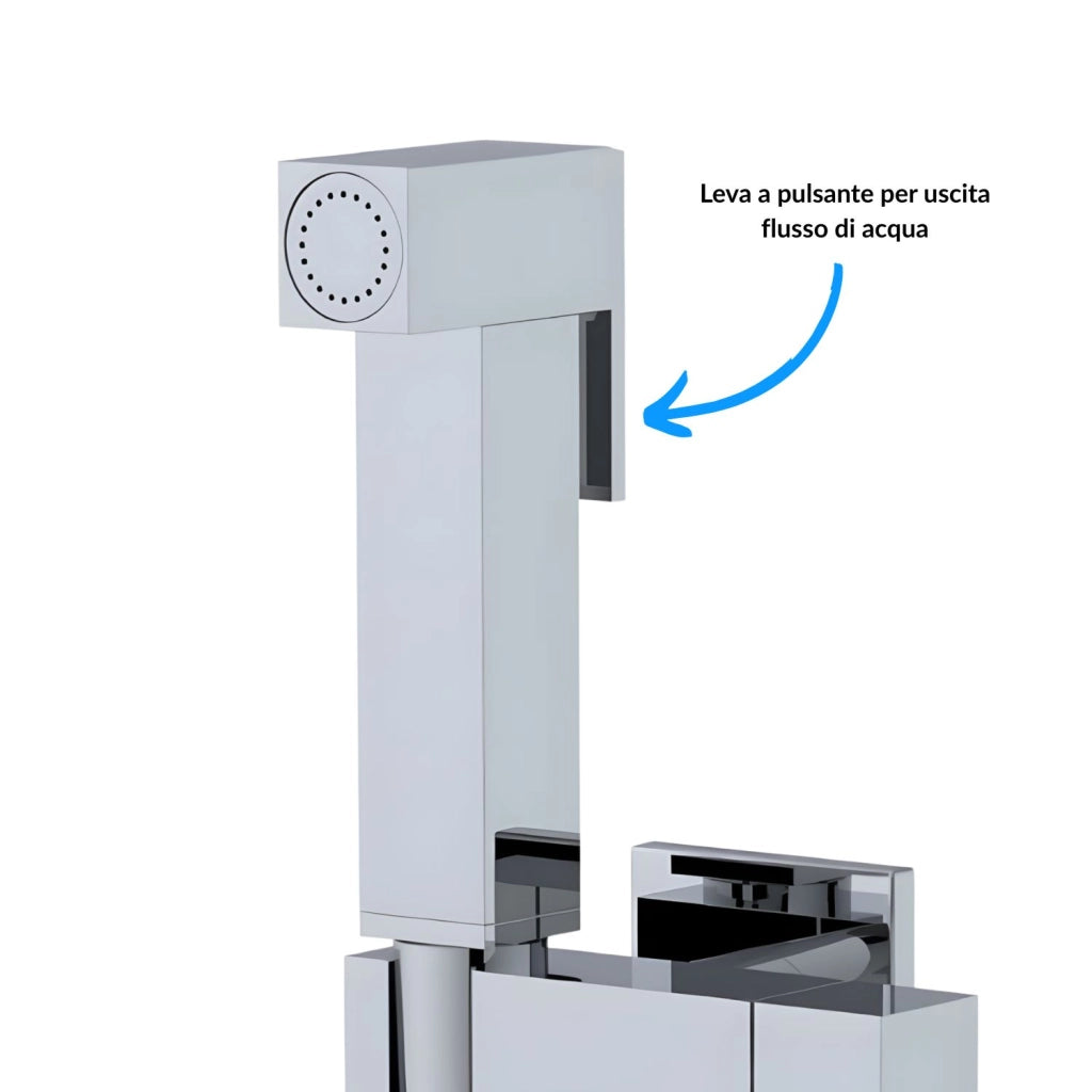 Idroscopino wc doccetta ottone portatile shutoff monogetto con leva ogomondo kit *** finitura- cromato quadro, confez...