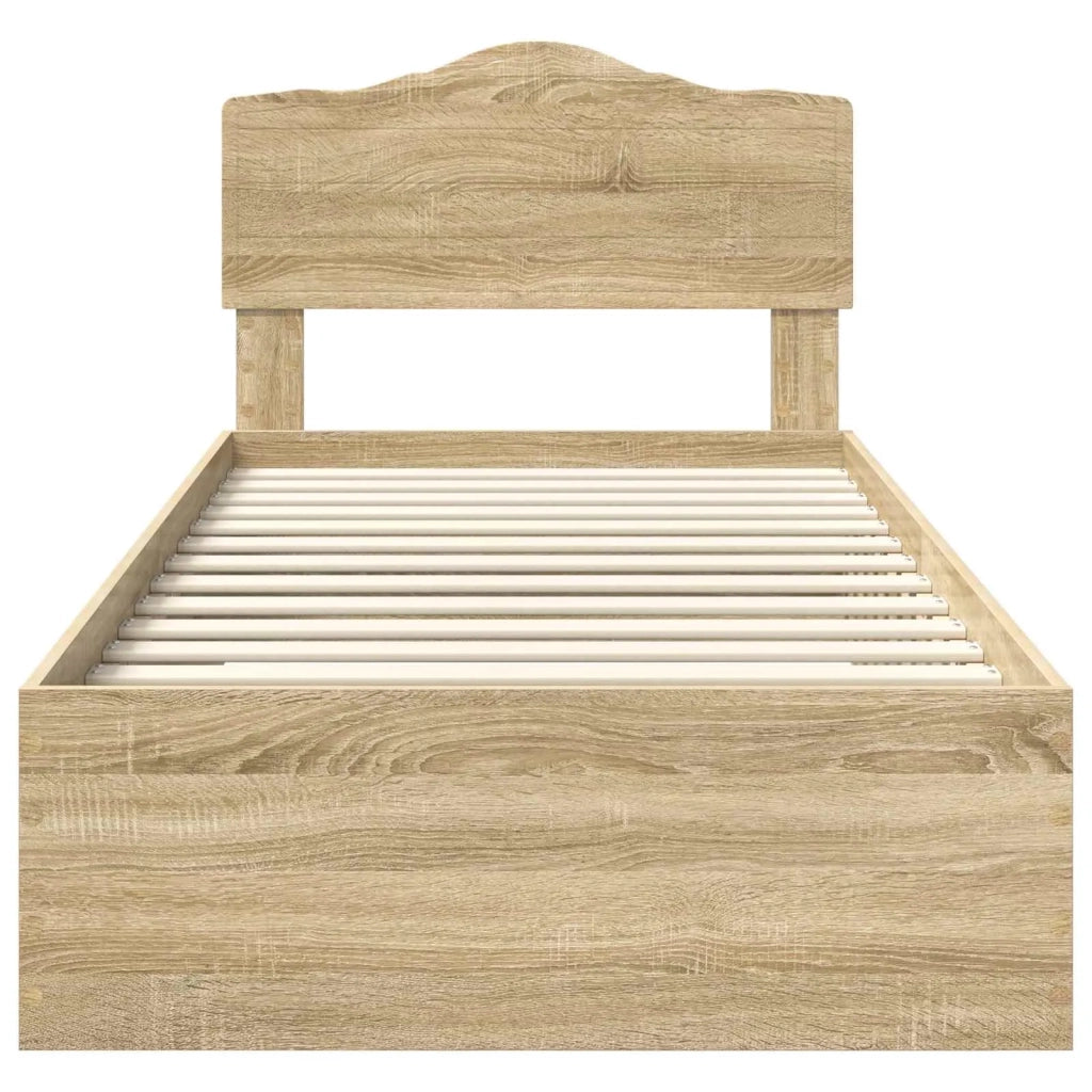 Struttura del letto Rovere Sonoma 90 x 190 cm Legno multistrato 3413249