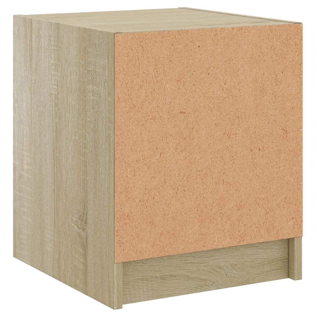 Comodini con Ante in Vetro 2pz Rovere Sonoma 35x37x42 cm 836348
