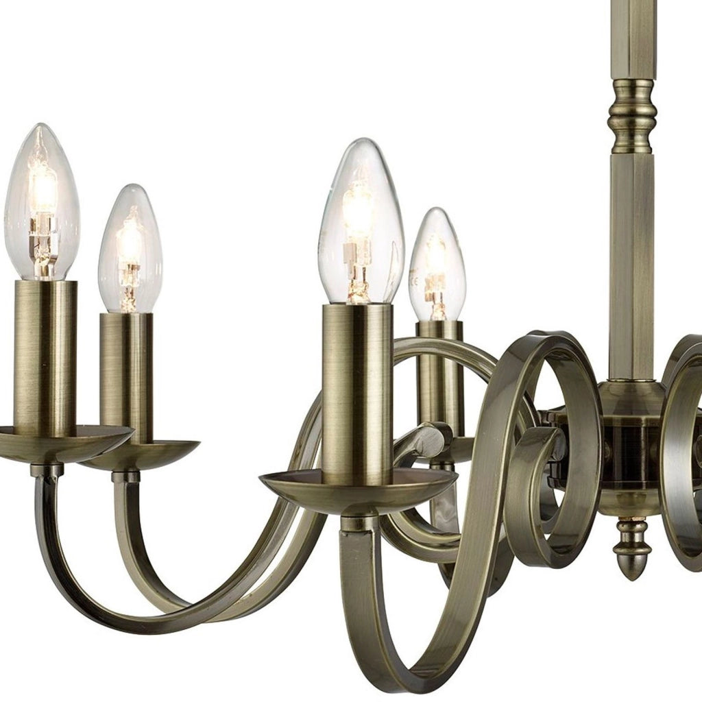 Richmond 8Lt Pendant - Metallo ottone anticato