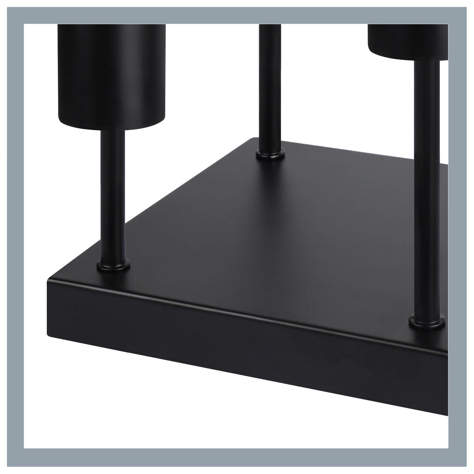 ZMH Lampada da soffitto plafoniera vintage nera E27 retrò metallo senza lampadine