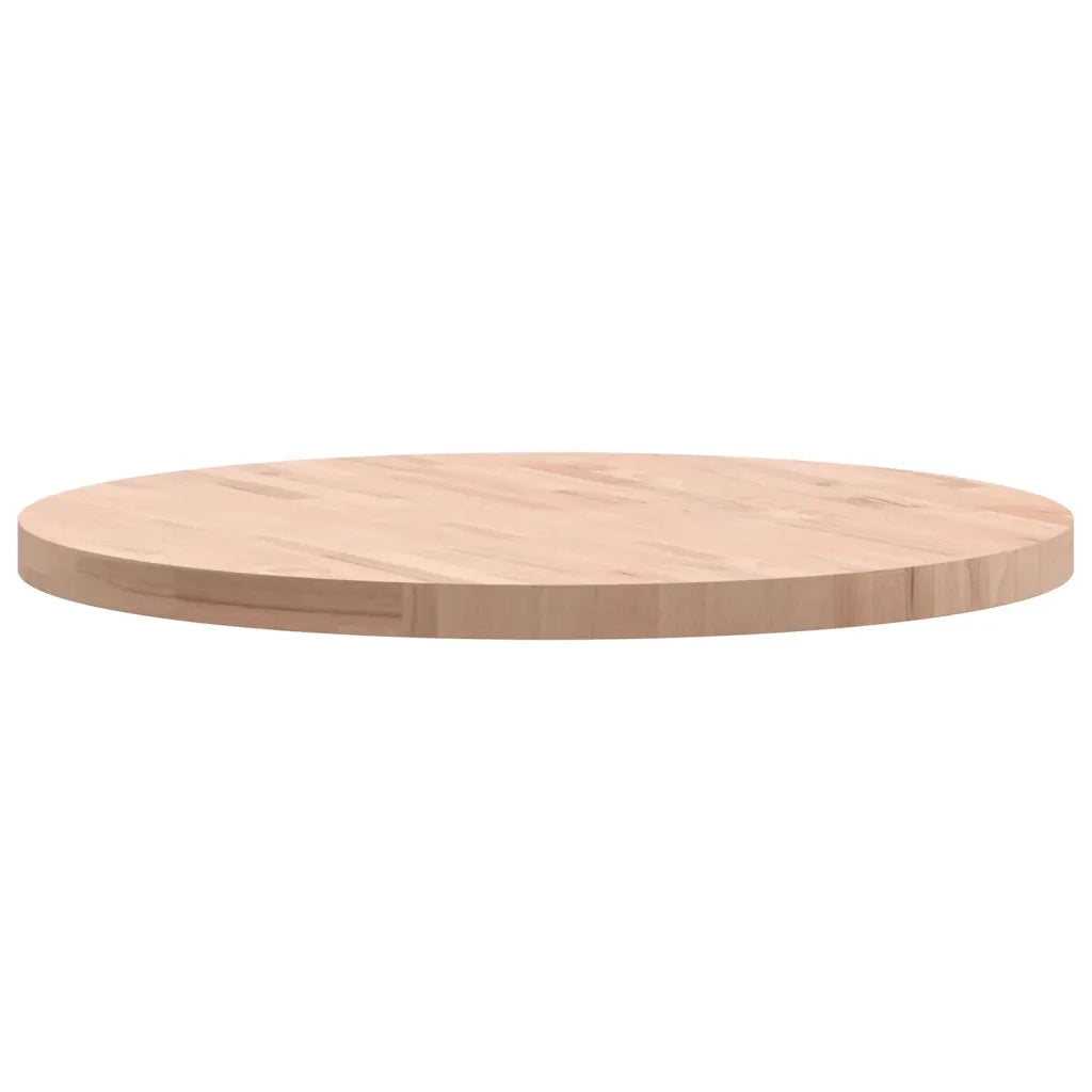 Piano per Tavolo | Superficie Tavolo | Piano Scrivania ?80x4 cm Rotondo in Legno Massello di Faggio