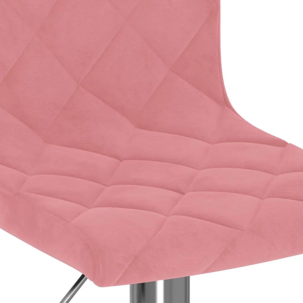 Sgabelli da Bar 2 pz Rosa in Velluto 333692