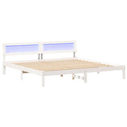 Letto matrimoniale | Letto per adulti | Struttura del letto Bianco 180 x 200 cm Pino massello