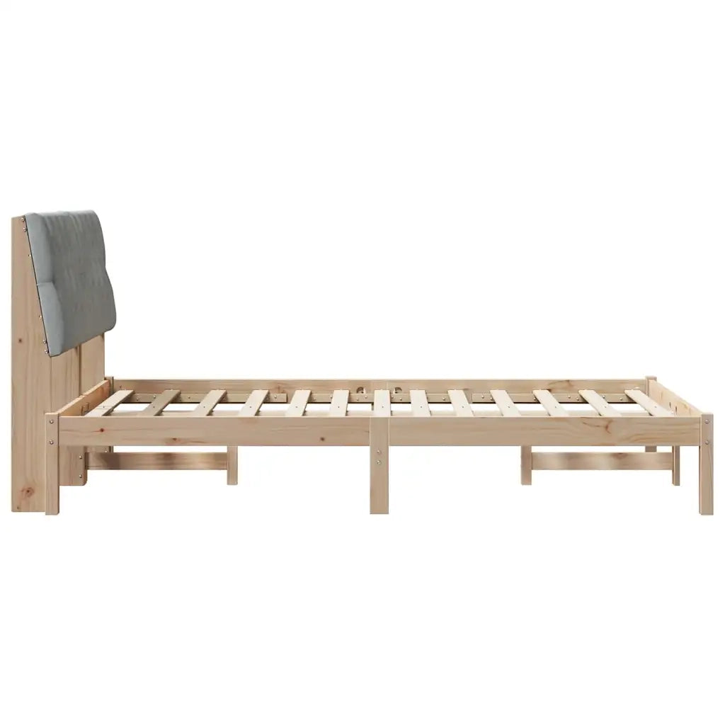 Letto con Testiera Rivestita-Struttura Letto con Testiera Marrone 120 x 190 cm 225064