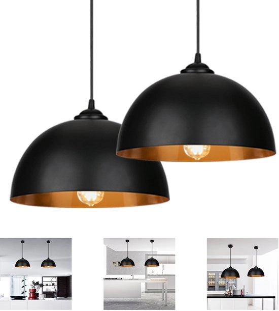 Lampada da soffitto lampadario E27 in metallo 2 pezzi