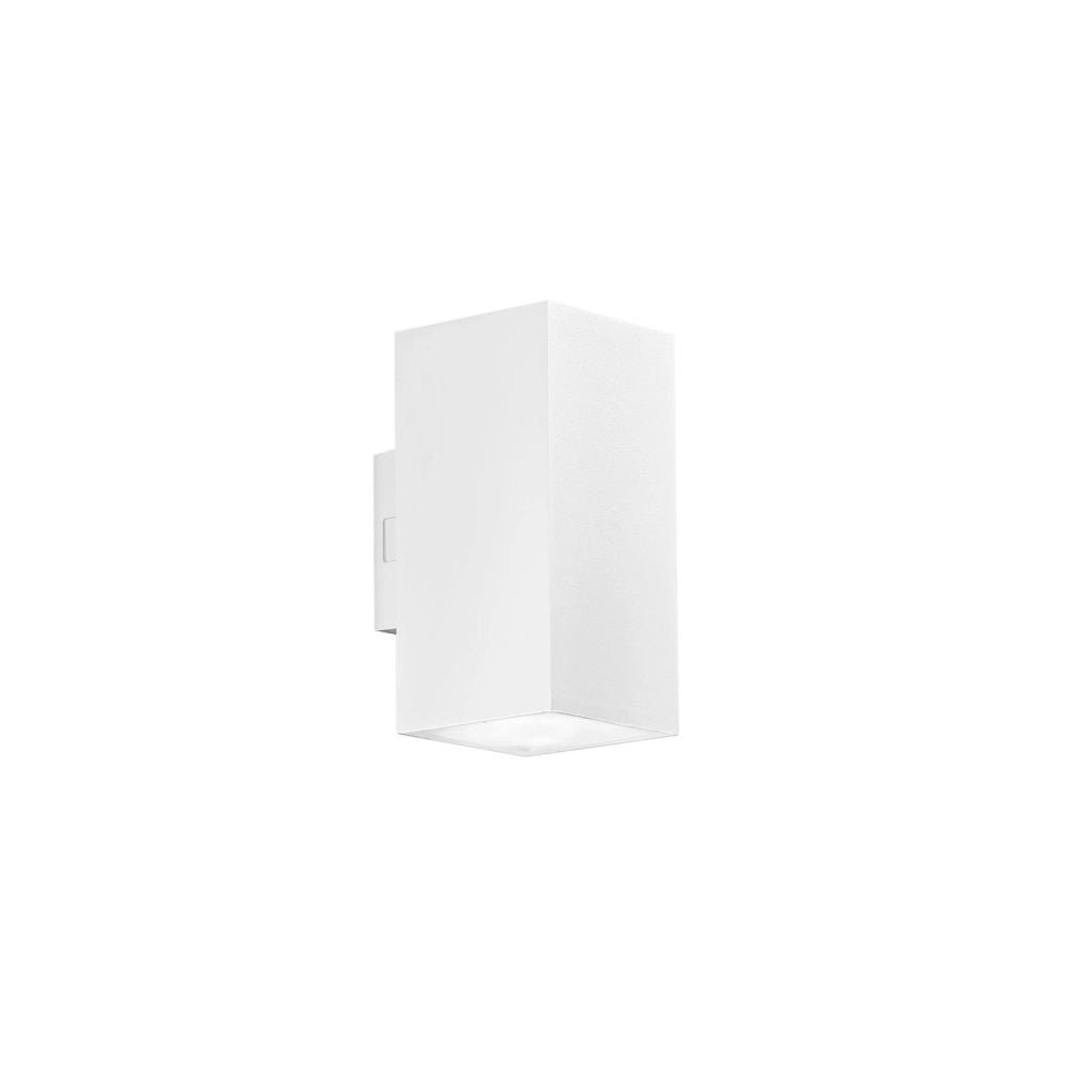APPLIQUE BIEMISSIONE LED POLO BIANCA QUADRATA 16W 1960LM CCT 3000K / 4000K IP65 7,8X9,9X16CM