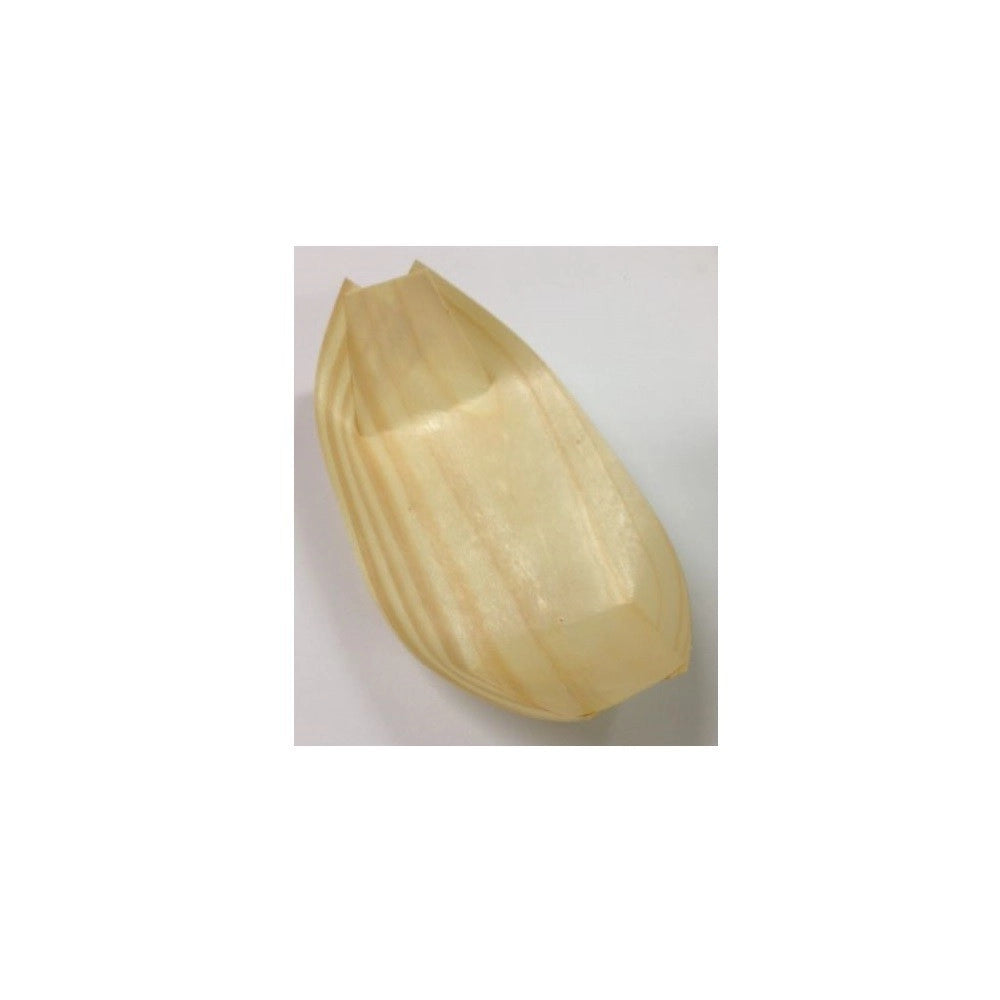 Trade Shop - 5 Pz Eco Coppette Barchette Grandi Finger Food Legno Di Pino - Ciotole Buffet -