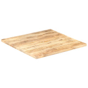 Piano Tavolo | Superficie Tavolo | Piano Scrivania in Legno Massello di Mango 25-27 mm 80x80 cm