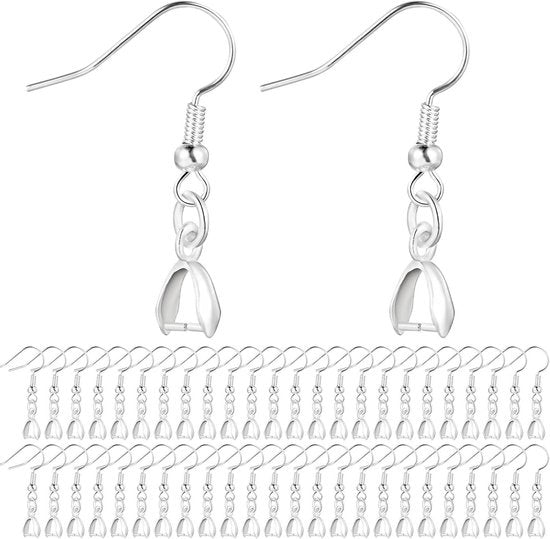 Orecchini in acciaio inossidabile Premium - Set di 50 pezzi - Orecchini ipoallergenici per gioielli fatti a mano - Materiali per gioielli fatti a mano DIY