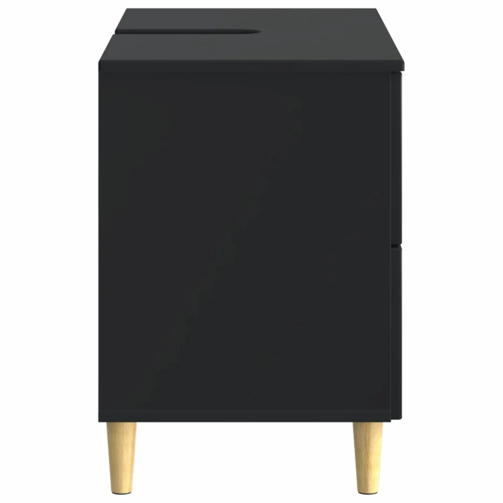 Armadio per Lavabo da Bagno DELFT Nero 82 x 41 x 59 cm 897016