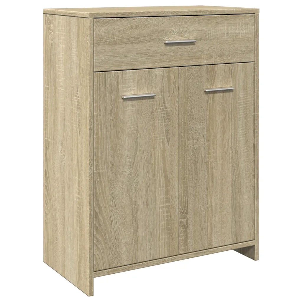 vidaXL Set Mobili da Bagno 4 pz Rovere Sonoma in Legno Multistrato