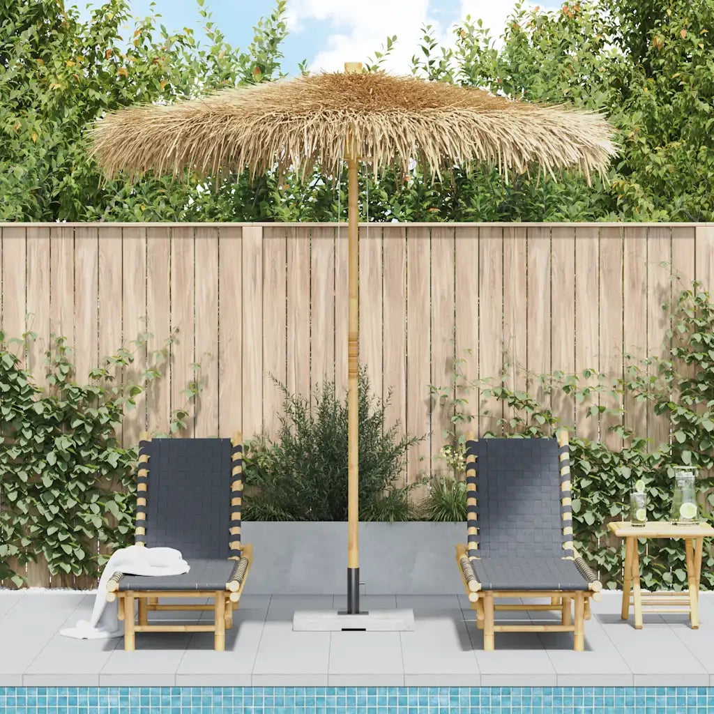 Ombrello Tiki con Baldacchino a Foglia di Banana 240 cm Bambù 4108224