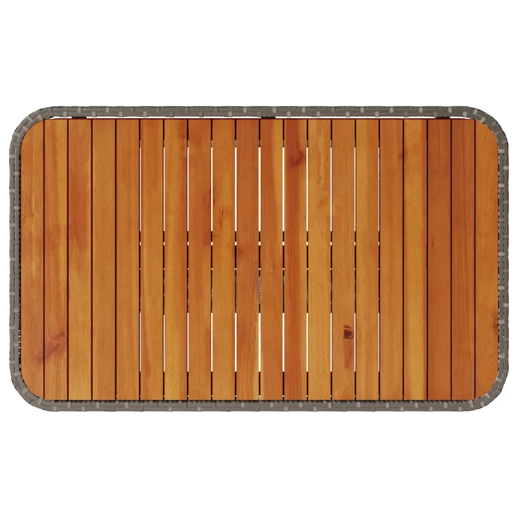 Set da Pranzo per Giardino Grigio polyrattan 42007920