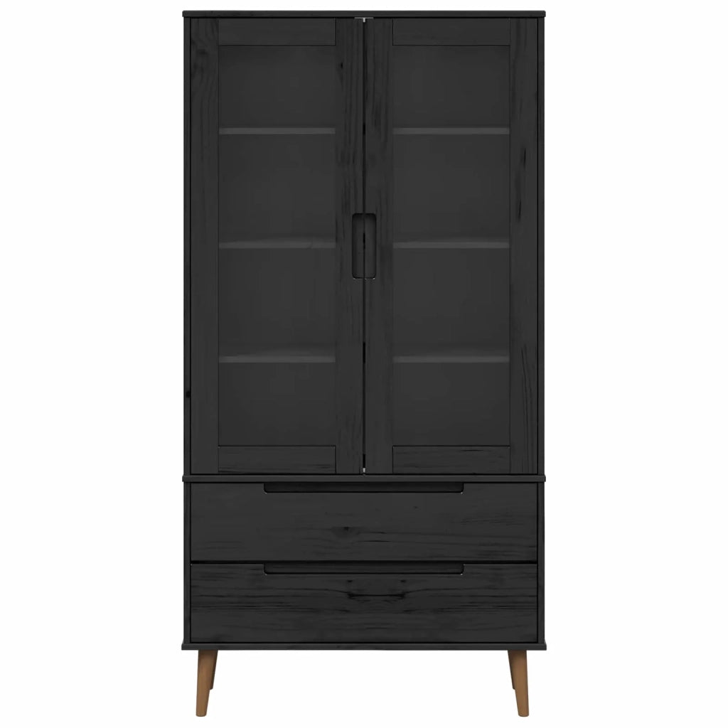 Armadio in Vetro Nero 90 x 35 x 175 cm 42020945