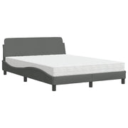 Letto matrimoniale | Letto per adulti | Letto con Materasso Dover Grigio Scuro 120x200 cm Tessuto