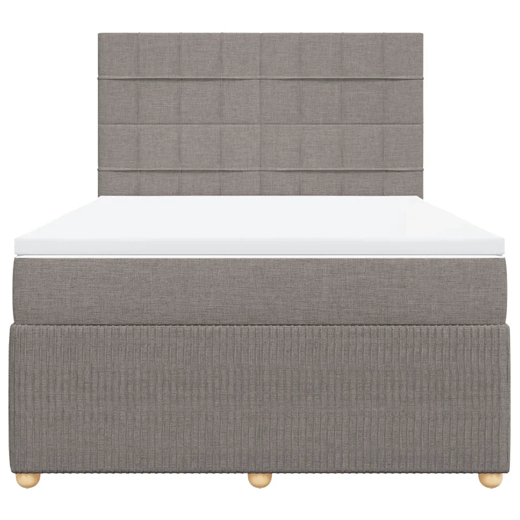 Giroletto a Molle con Materasso Tortora 140x190 cm in Tessuto 3292055