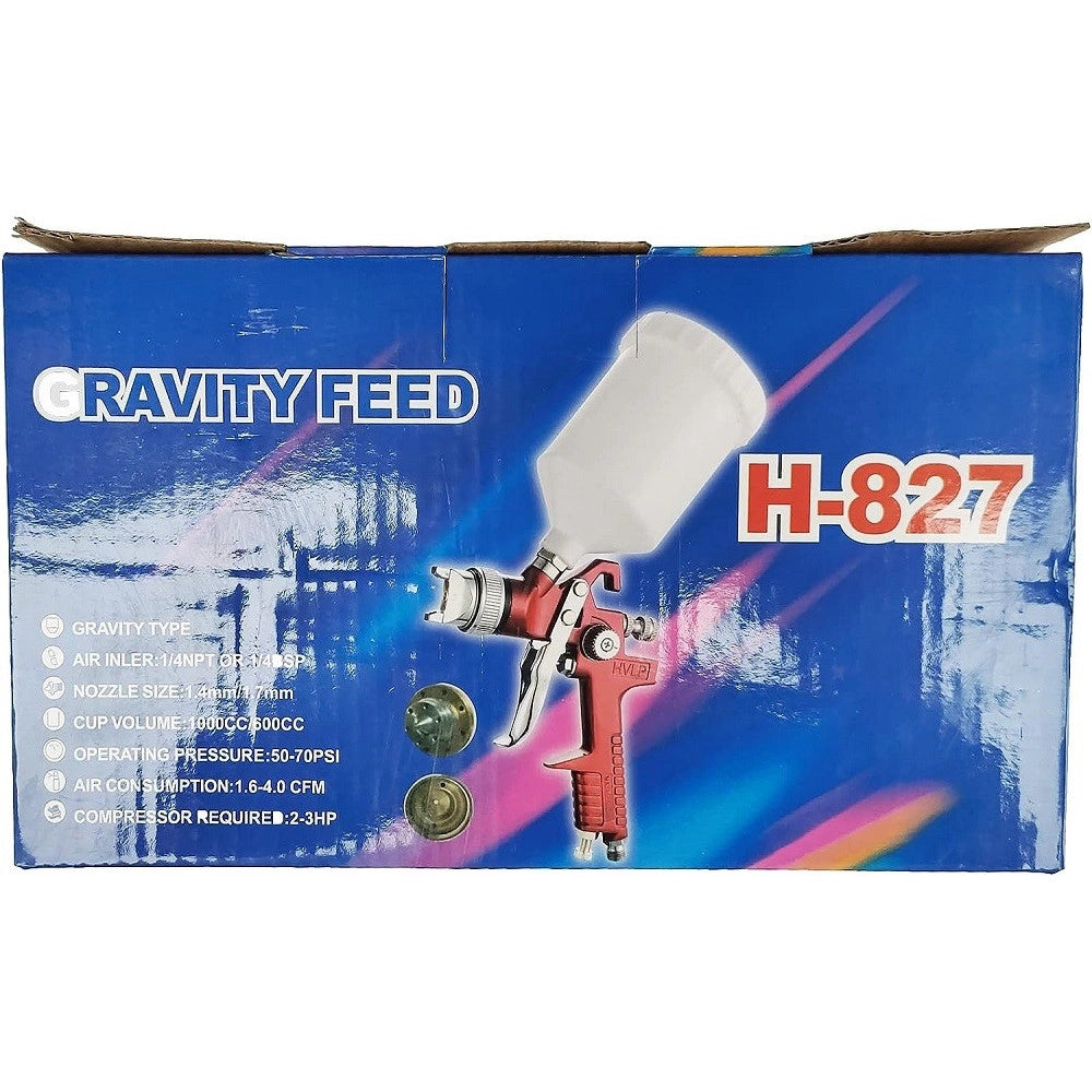 Trade Shop - Pistola Per Verniciare A Spruzzo Hvlp Aerografo Con Ugello Da 1,4mm Coppa 600cc -