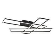 Plafoniera LED rettangolare 66cm 36W nera con telecomando