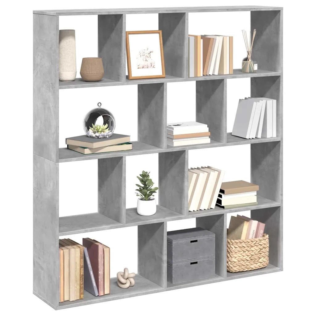 Libreria Grigio Cemento 132x29x141,5 cm in Legno Multistrato 3310310