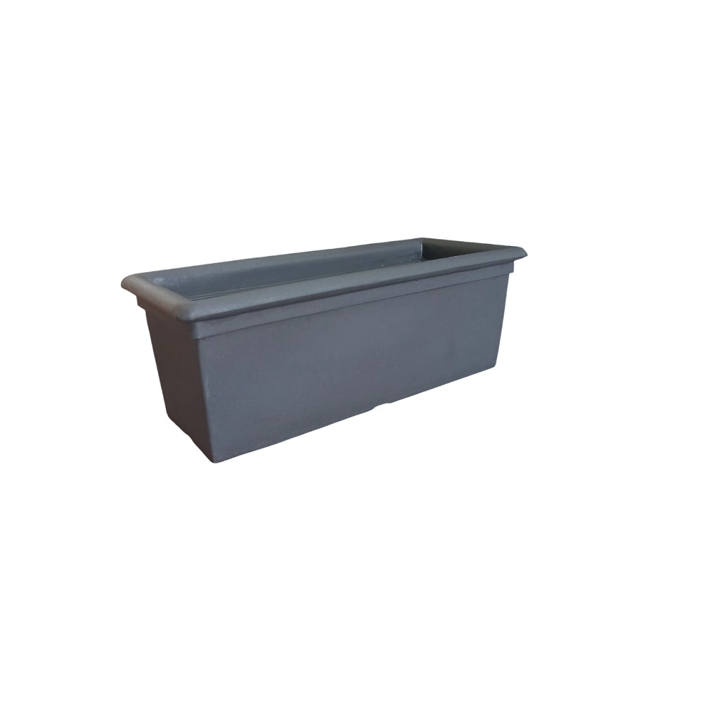 Garden Italia Fioriera Liscia OGBL 50×18 cm in Resina – Made in Italy, Resistente al Gelo e Antiurto Colore: Antracite