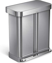 Afvalemmer in Acciaio Inossidabile, Argento, 56 x 56 x 65,5 cm - Per una Soluzione di Riciclo Moderna e Pulita