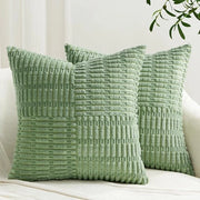 Set di 2 cuscini in corduroy saliegro 30 x 30 cm per divano e camera da letto - Cuscini decorativi per soggiorno e bambini - Cuscini decorativi boho per casa
