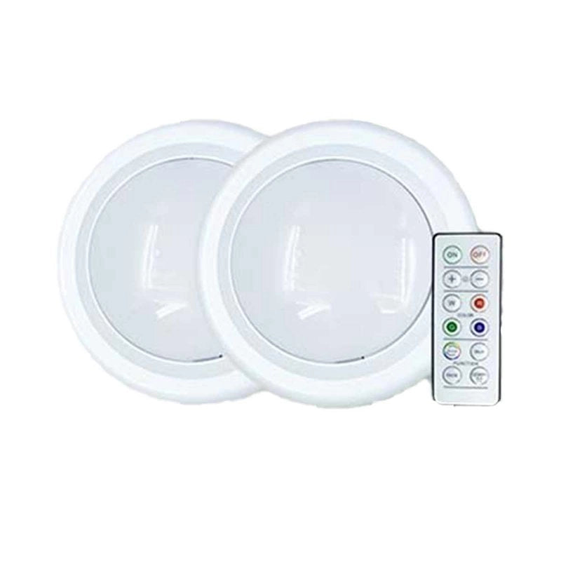 2 Pezzi Mini Lampade LED RGB Dimmerabili con Telecomando 4 Modalità 6lm 0.5W