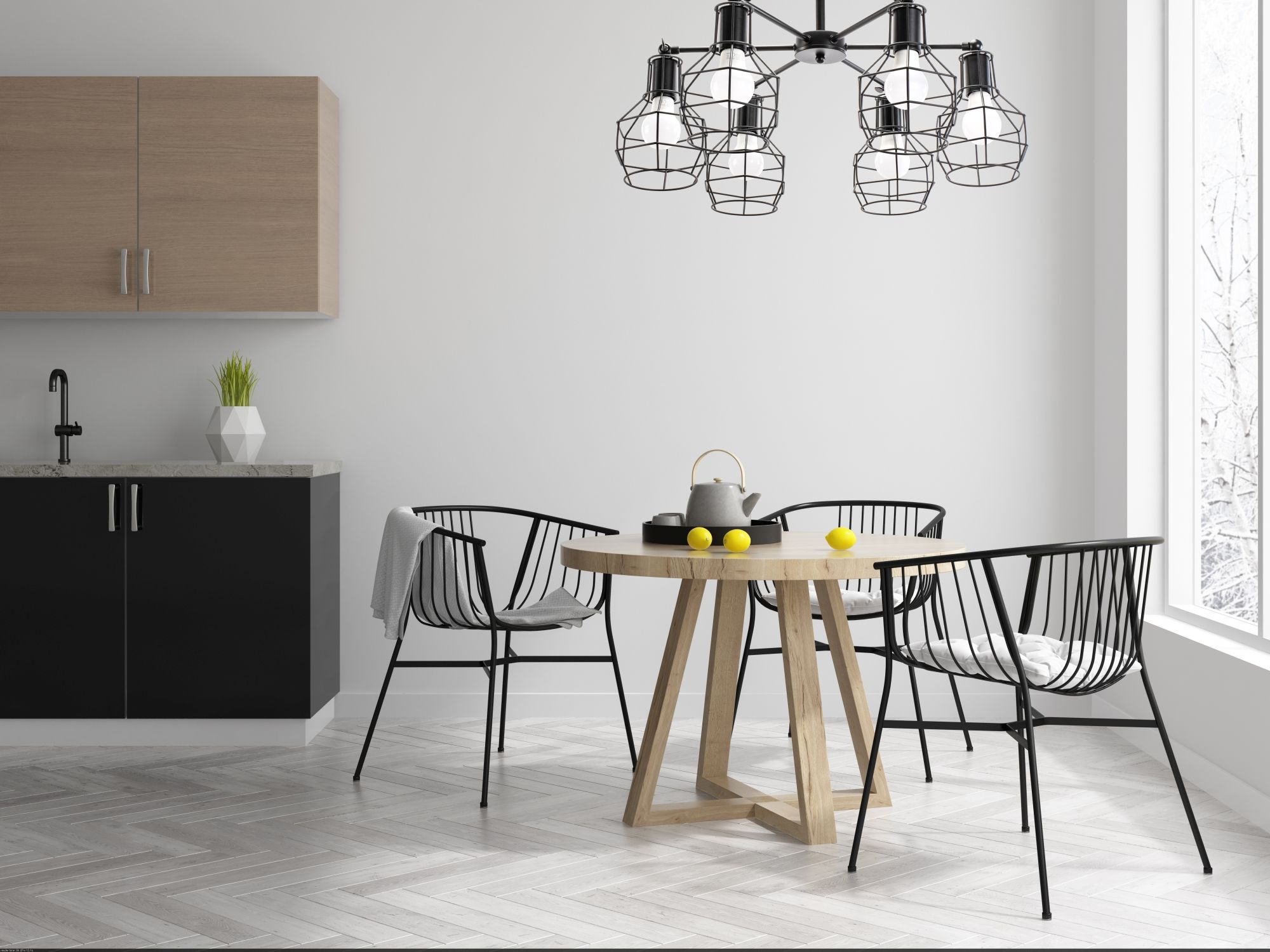 Lampada Da Soffitto Pensile Metallico Loft APP735-6C