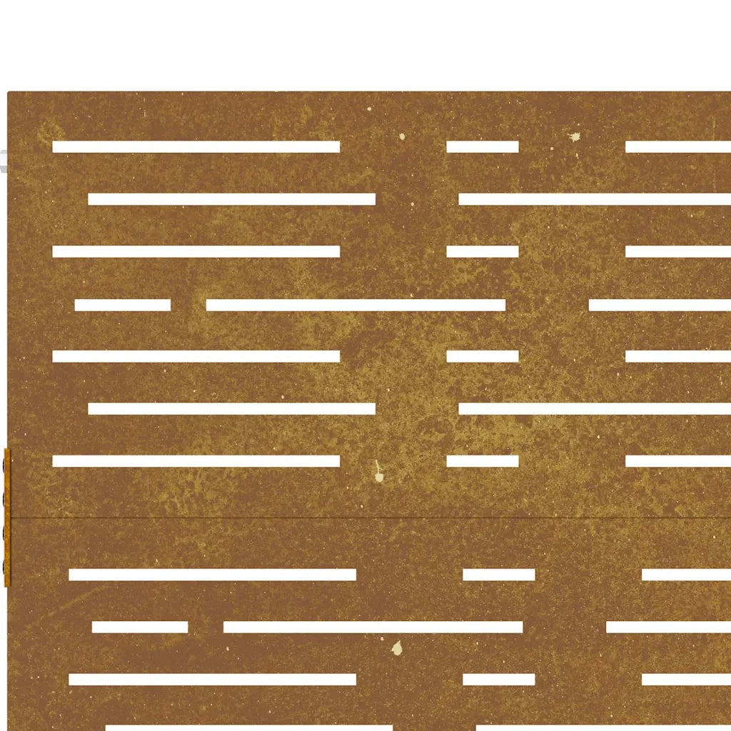 Cancello da giardino 100x75 cm in acciaio Corten design quadrato 153250