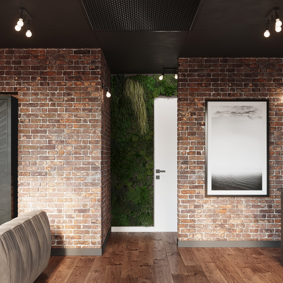 Lampada da parete FORNES 1 nero