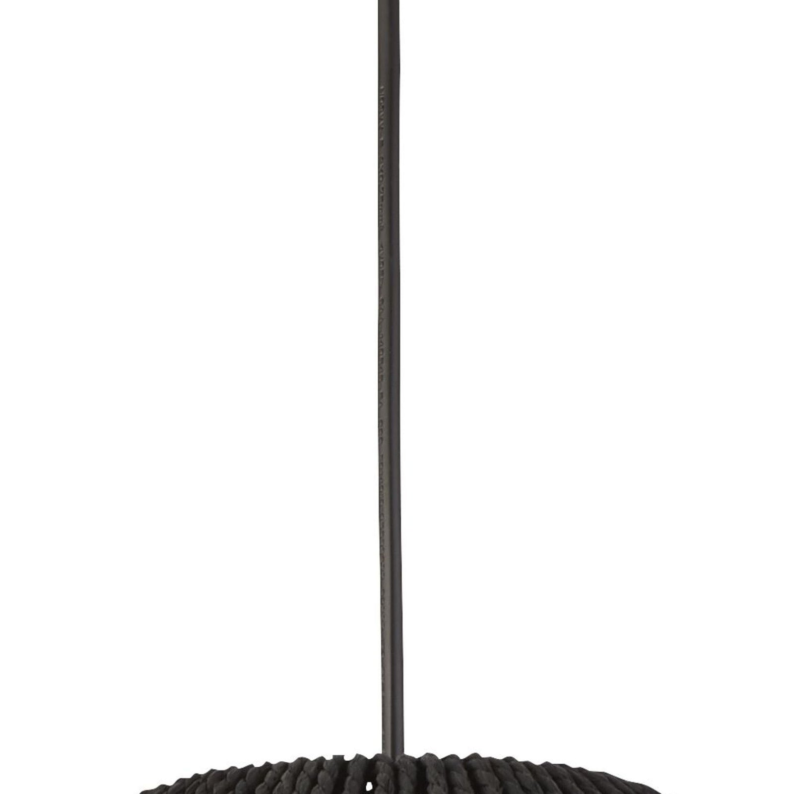 Sospensione Contemporanea Vimini Acciaio Nero Tessuto 1 Luce E27