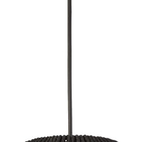 Sospensione Contemporanea Vimini Acciaio Nero Tessuto 1 Luce E27