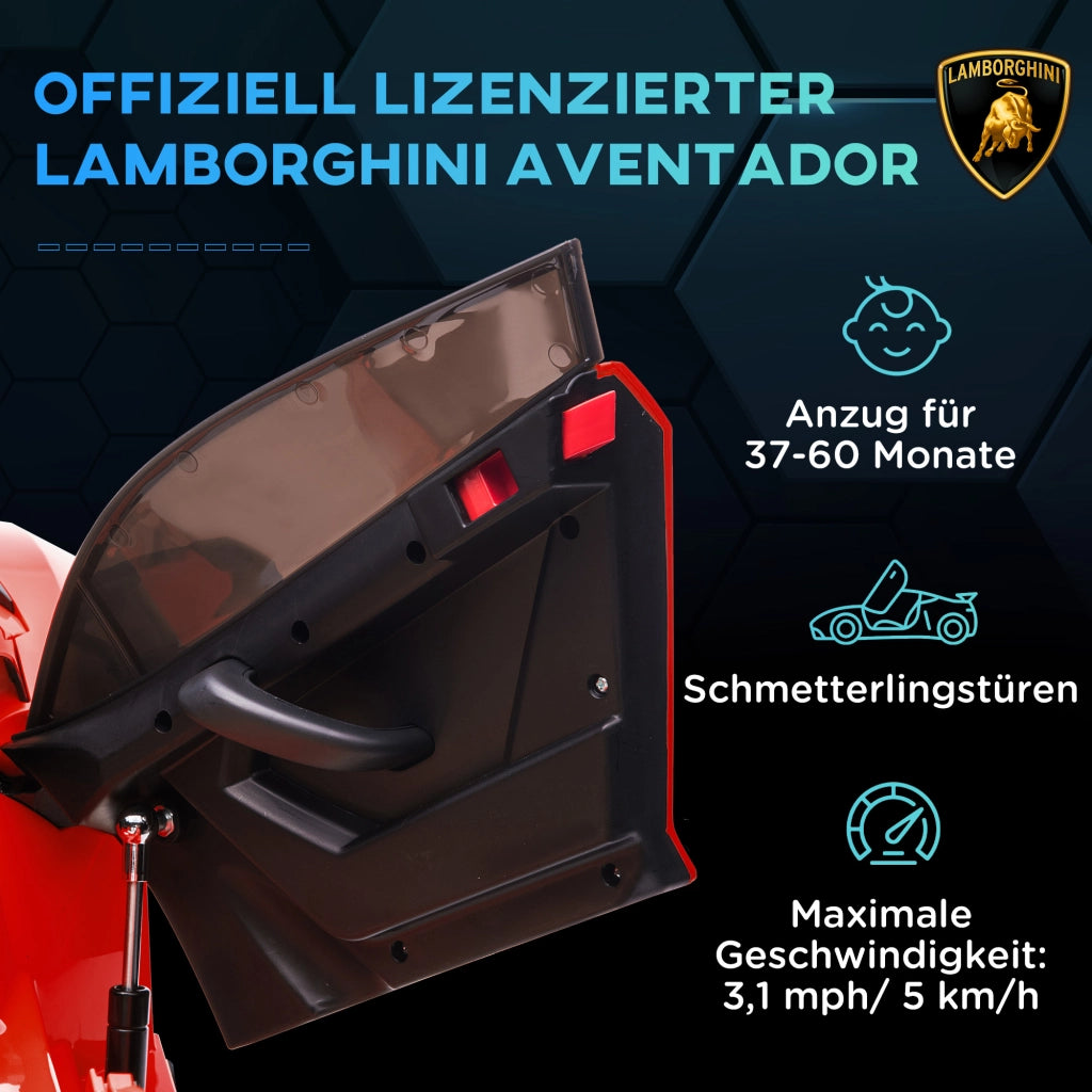 Auto Bambini Lamborghini Aventador ¨C zephmum ¨C Rosso con Musica e Suoni
