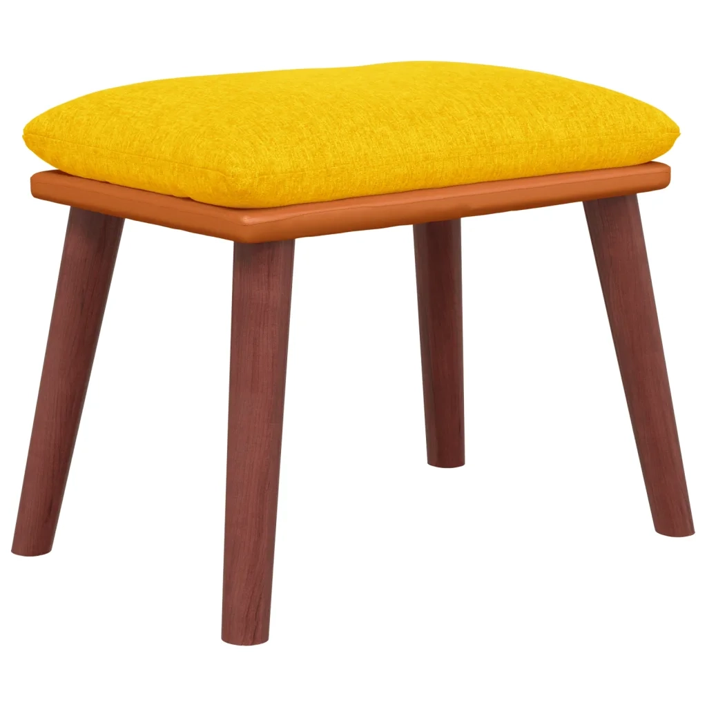 Poggiapiedi Giallo Senape 45x29,5x35 cm in Tessuto e Similpellecod mxl 70575