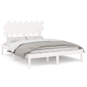 Letto matrimoniale | Letto per adulti | Giroletto Bianco 140x190 cm 4FT6 Double in Legno Massello