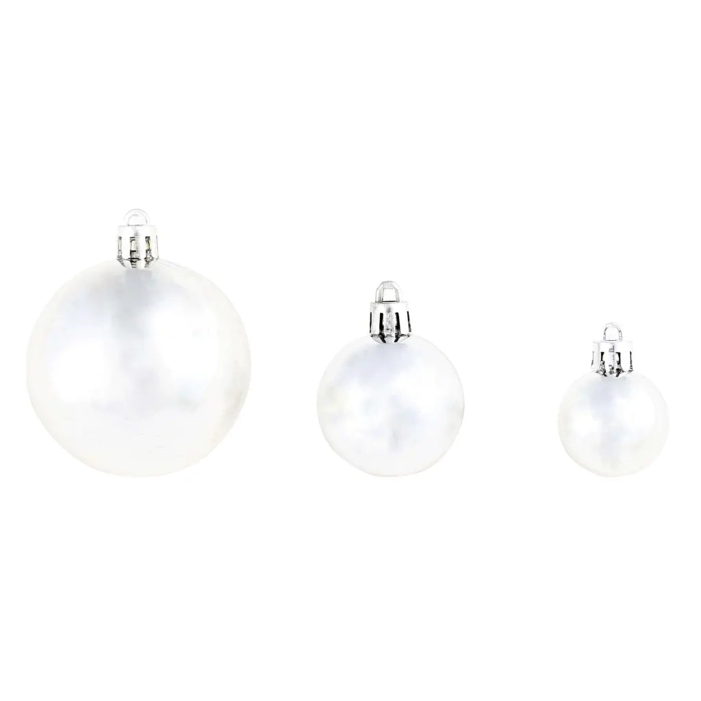 Set Palline di Natale 100 pz 3/4/6 cm Argento CFW3903570