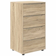 Set di 2 mobili contenitori pratici e minimalisti per soggiorno/camera da letto 60 x 48 x 105 cm realizzati in legno ingegnerizzato di rovere Sonoma 02_0056188