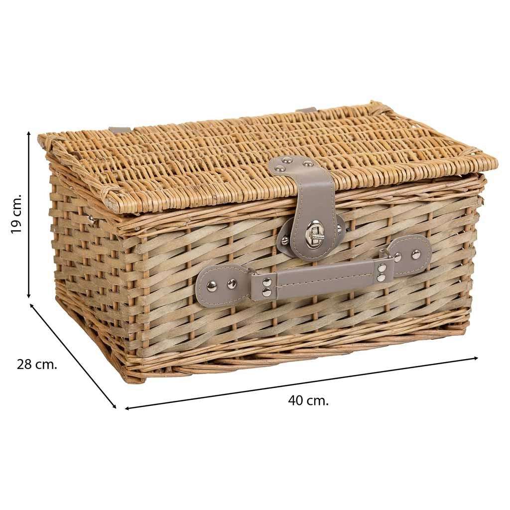 Cestino pic-nic marrone 40x28x19h