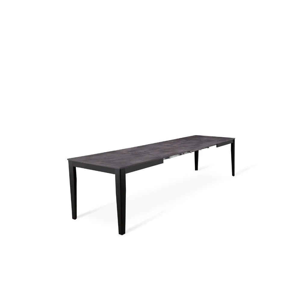 Tavolo da pranzo allungabile effetto cemento grigio Moon 130-290x80 cm fino a 12 posti Made in Italy | Duzzle