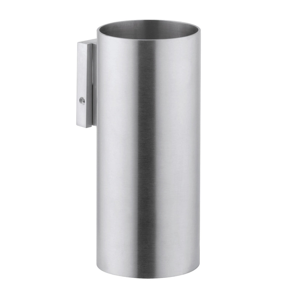 Bicchiere portaspazzolini a parete in acciaio inox 316L Tubico Tevere T35001 Nero