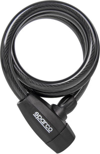 Lucchetto morbido per bicicletta nero con serratura Sparco